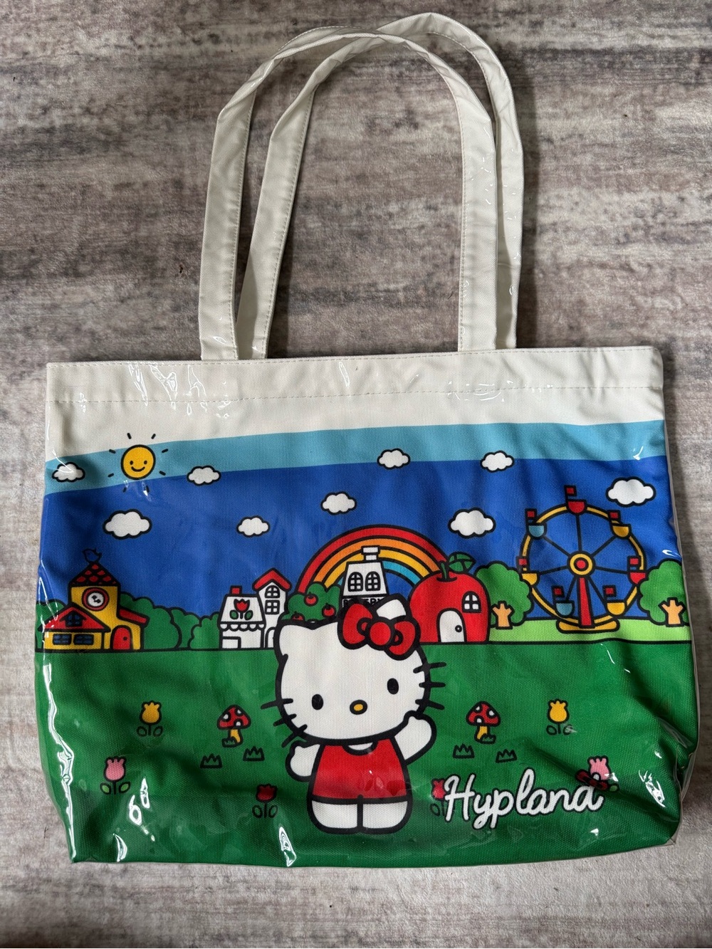 Hypeland carnival Hello Kitty Green & Blue Tote Bag